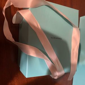Brand new larger authentic Tiffany box with authentic ribbon, made in Spain